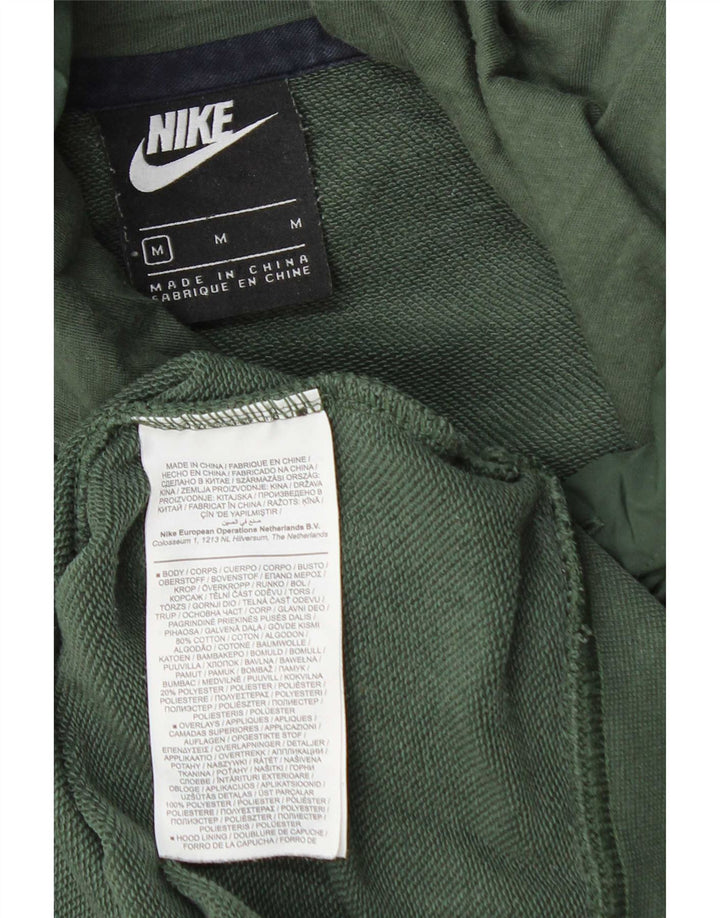 Nike Pull à capuche graphique en coton vert moyen pour homme