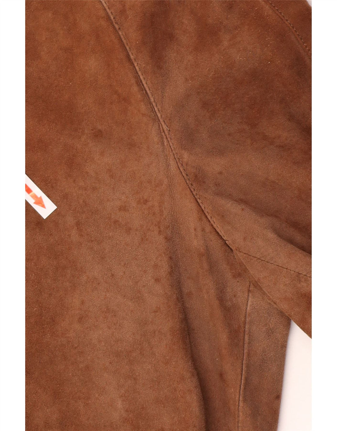 Veste Bomber En Daim Vintage Homme IT 48 Cuir Marron Moyen