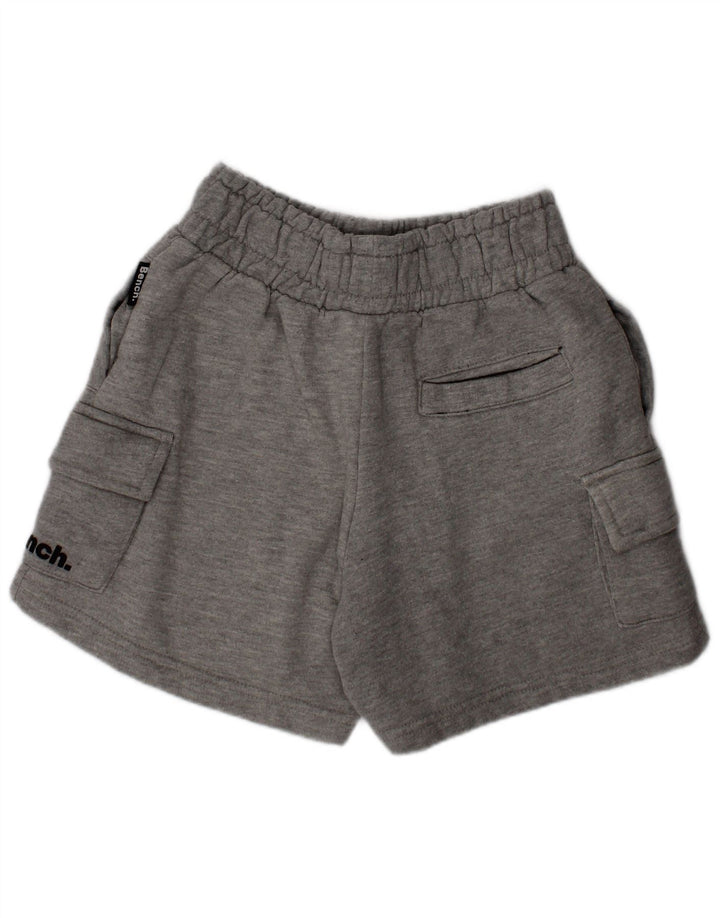 BENCH Short de Sport Fille 5-6 Ans Gris Coton