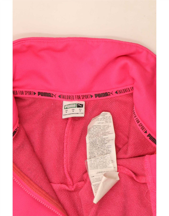 Puma Sweat-shirt surdimensionné à col zippé pour femme UK 14 Rose moyen