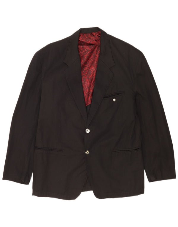 Mash Veste Blazer 2 Boutons Homme UK 40 Grand Coton Noir