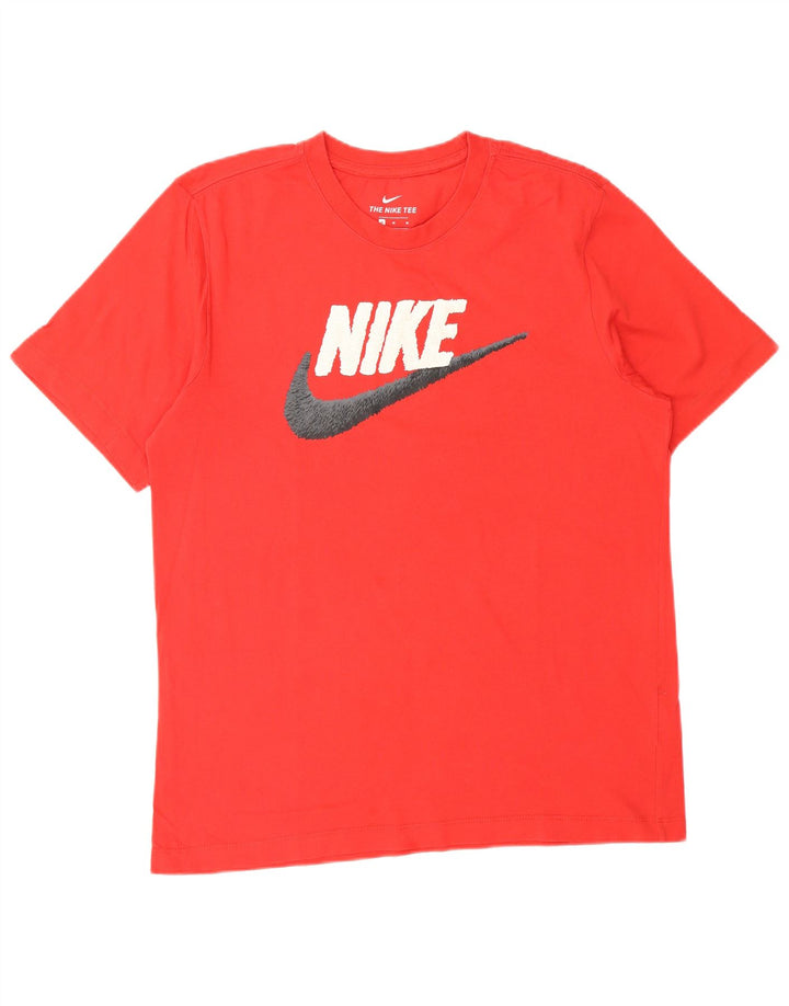NIKE Homme T-Shirt Graphique Haut Rouge Moyen Coton