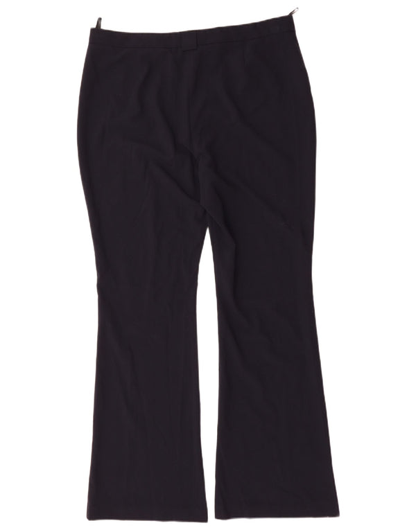 Marks & Spencer Pantalon décontracté taille haute pour femme UK 16 Large W36 L32 Bleu marine