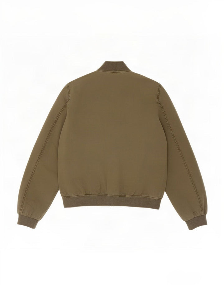 Zara Mens Bomber Jacket UK 36 Petit Kaki Coton