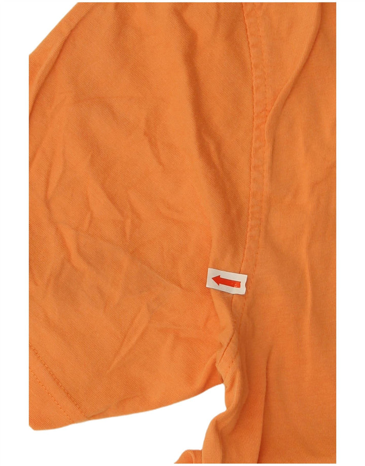 Izod T-Shirt Homme Haut Large Orange Coton