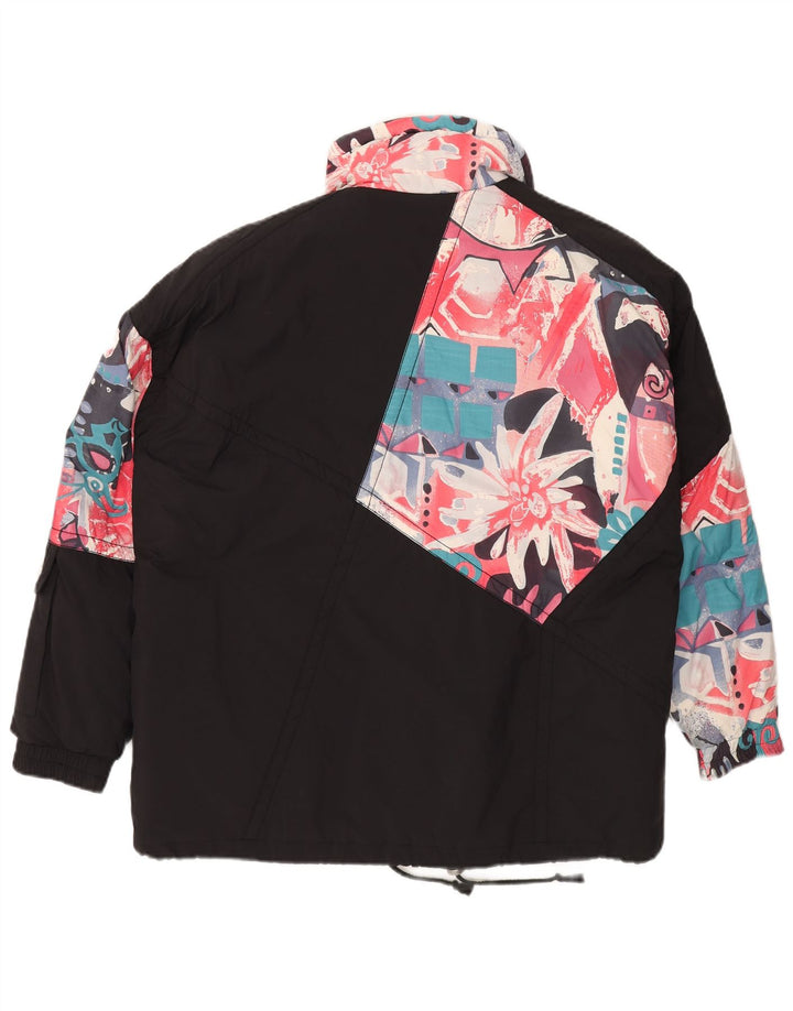 MAIER Veste coupe-vent surdimensionnée pour femme UK 14 Grand Noir Floral