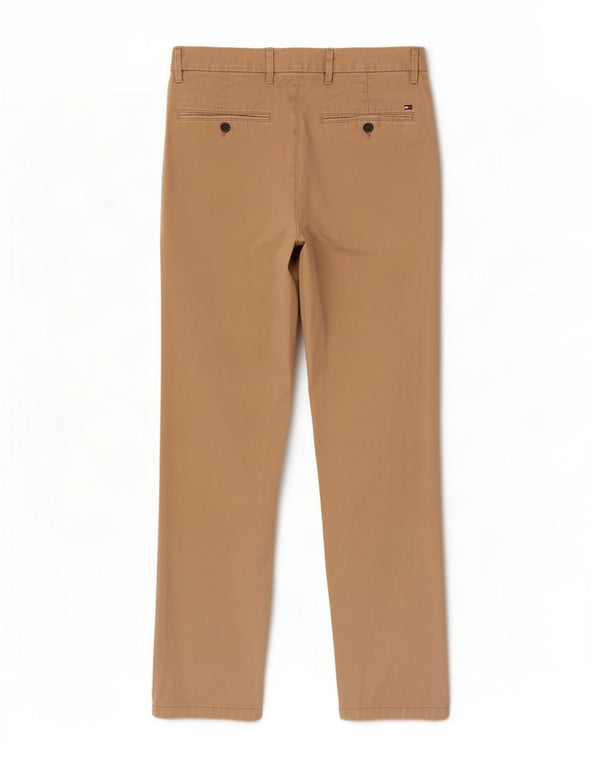 Tommy Hilfiger Pantalon Chino Droit Homme W32 L32 Coton Beige