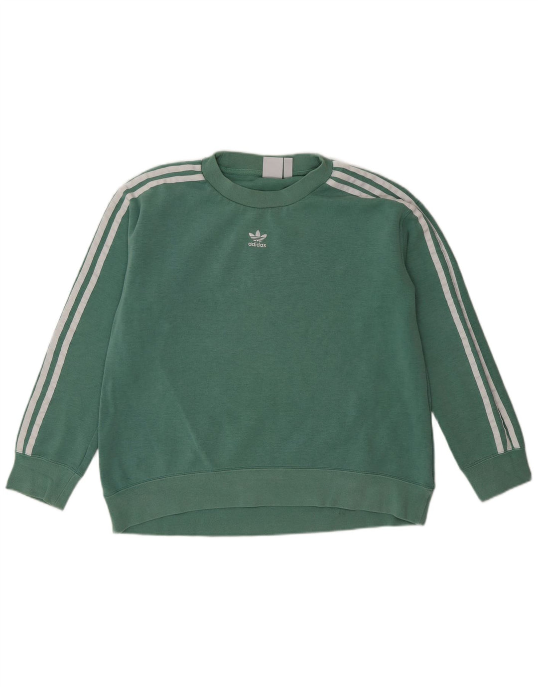 Adidas Sweat-shirt surdimensionné pour femme UK 8 Petit coton vert