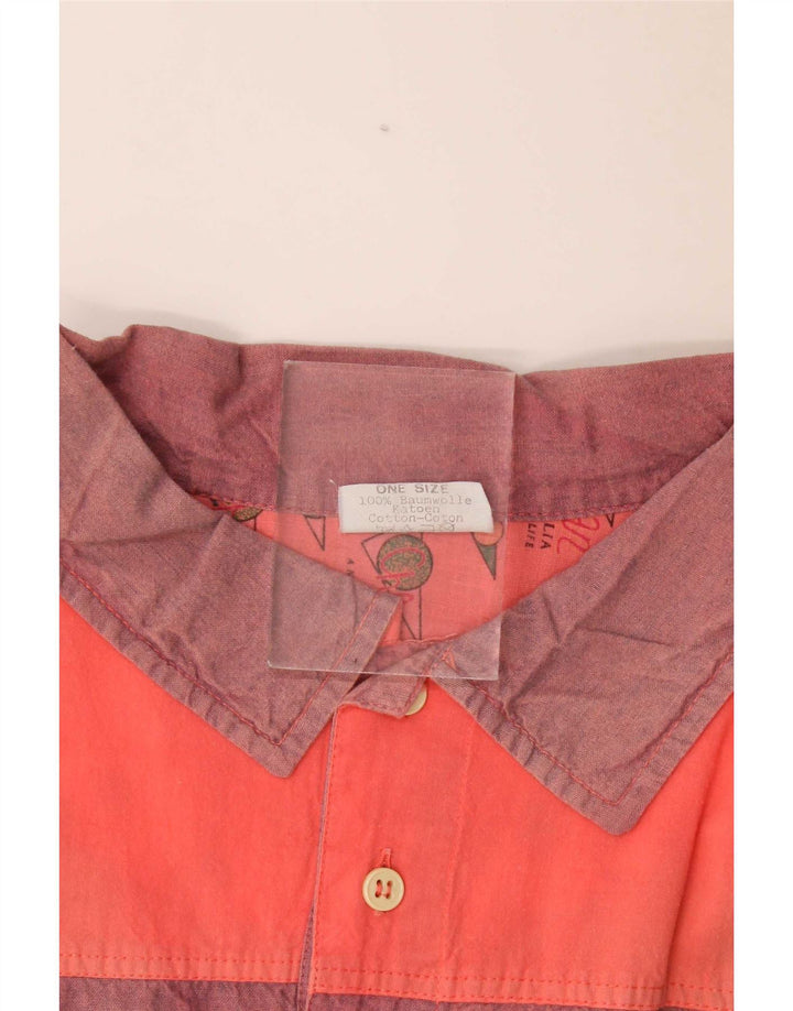 Chewan Chemise pull graphique à manches courtes pour homme Taille unique Orange Colorblock