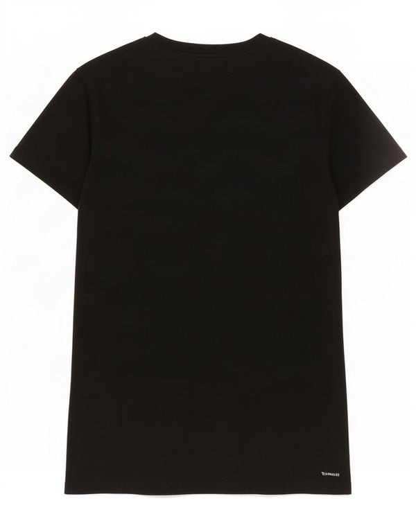 Adidas T-shirt graphique pour femme UK 6 XS Noir Polyester