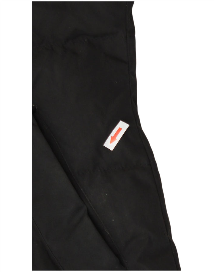 Zara Veste matelassée à capuche pour femme UK 14 Large Noir Polyester