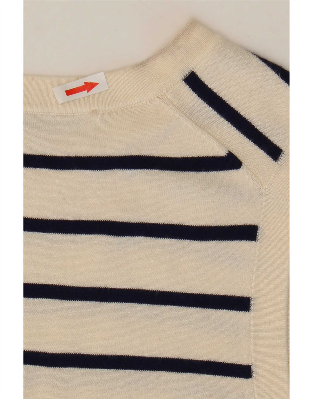 Zara Femme Débardeur UK 12 Medium Off White Rayé