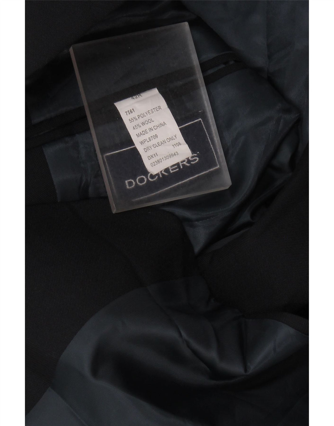 DOCKERS Veste Blazer 2 Boutons Homme UK 42 XL Noir Polyester