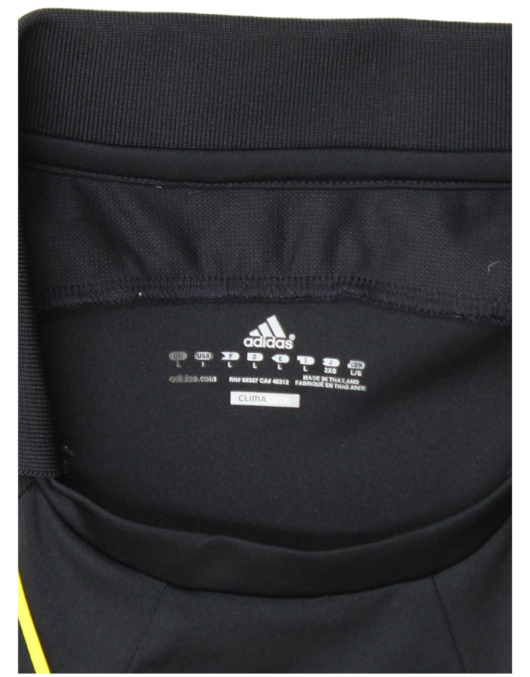 ADIDAS Polo Climacool pour hommes, grand, en polyester color block noir