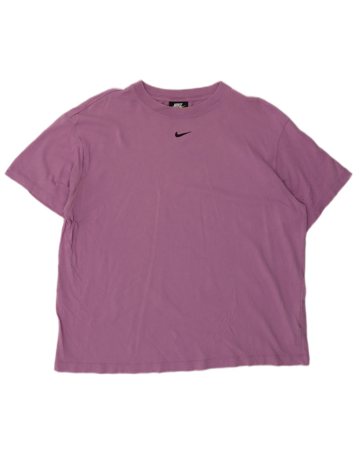 Nike T-shirt surdimensionné pour femme UK 14 Coton violet moyen