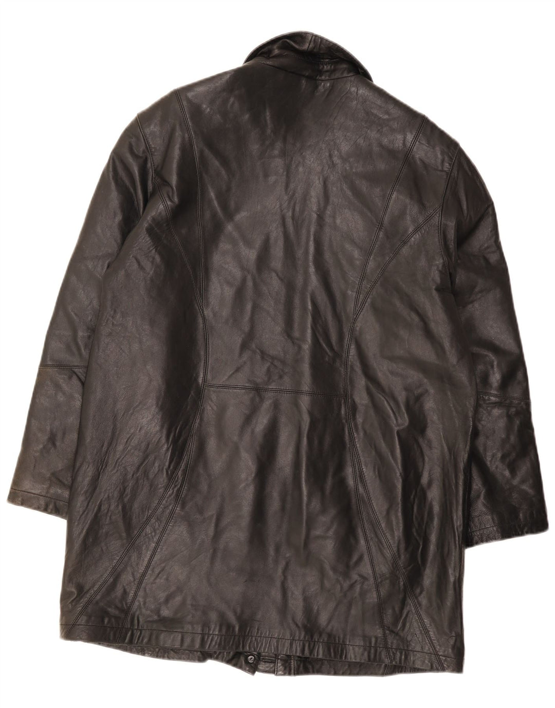 Rino & Pelle Manteau en cuir surdimensionné pour femme IT 44 Noir moyen