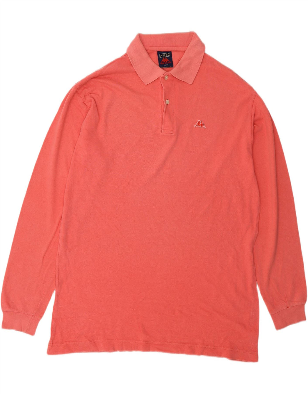 KAPPA Polo à Manches Longues Homme XL Rose Coton