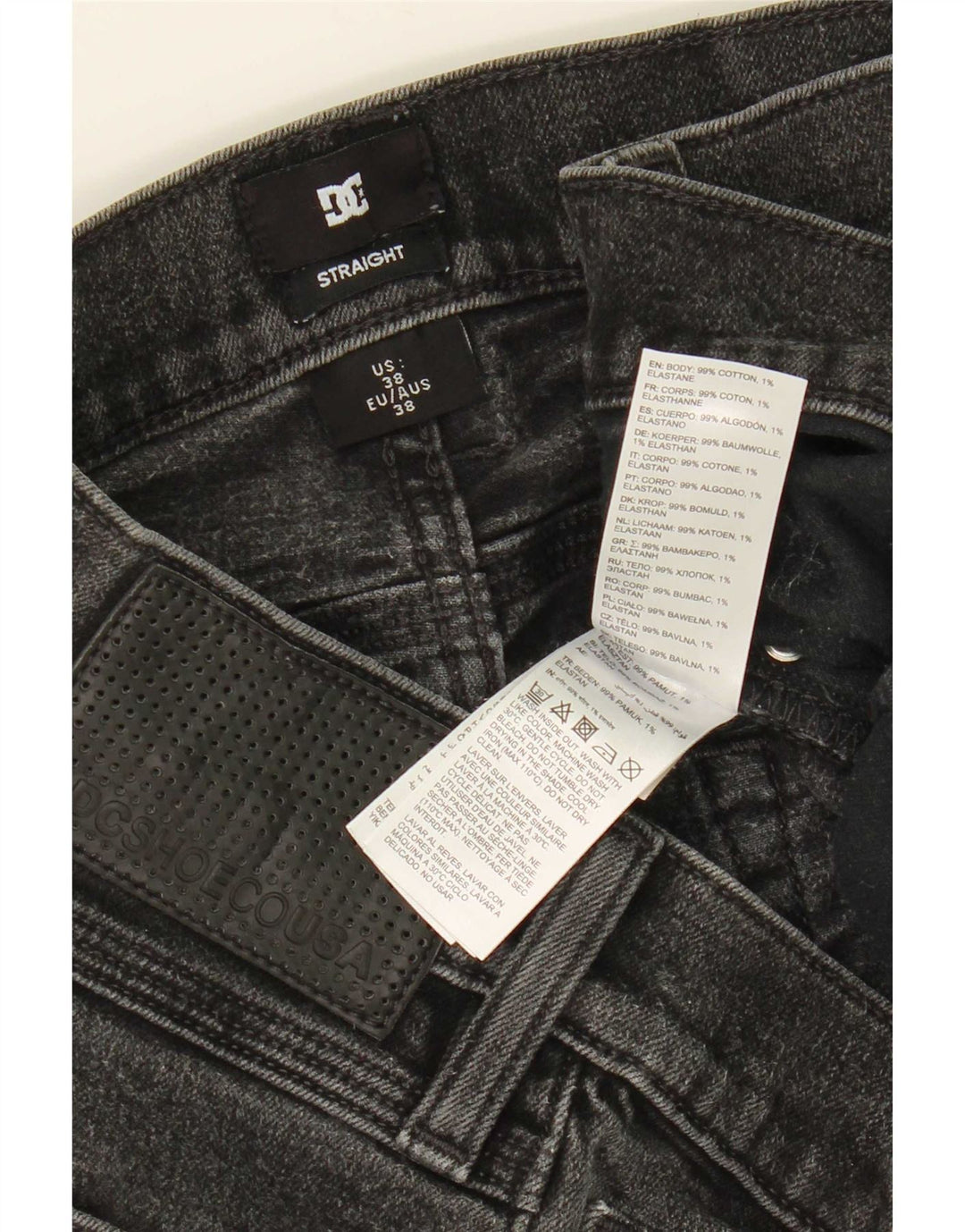 DC Jean droit homme W38 L34 Gris Coton
