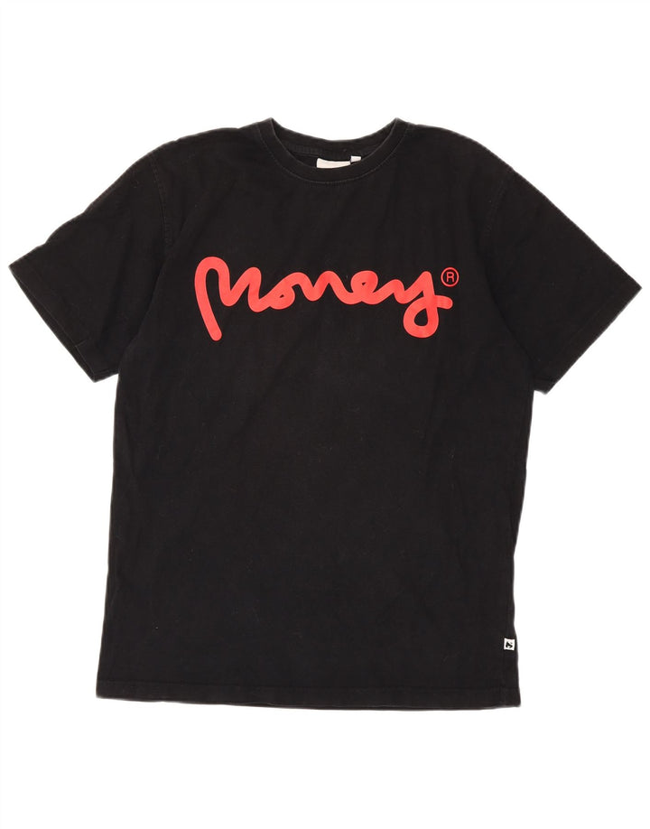 Money T-shirt graphique pour homme en coton noir moyen