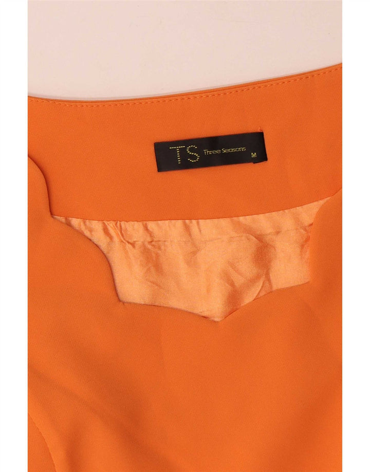 vintage Femme Robe A-Line UK 12 Orange Moyen