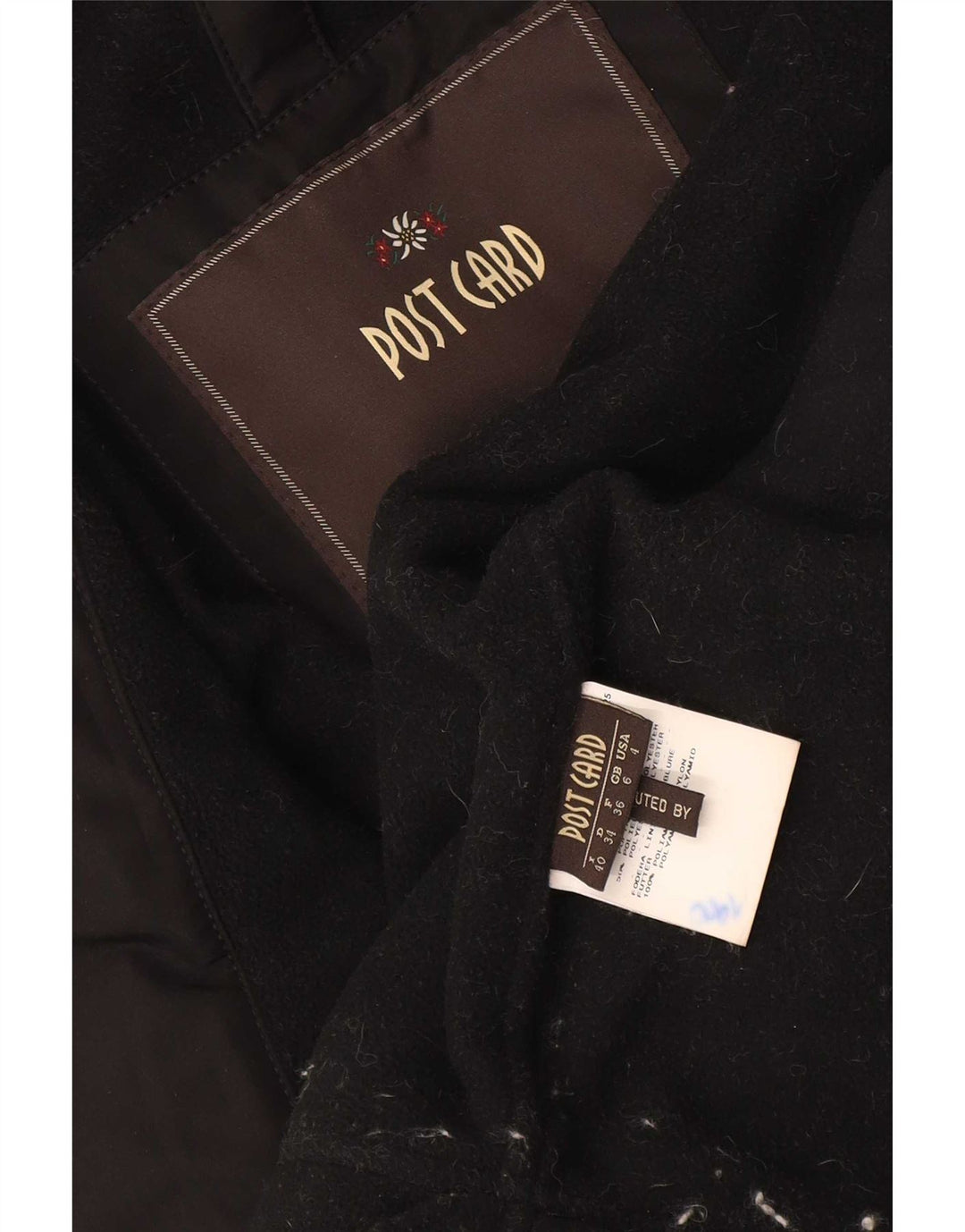 Post Card Veste Bomber À Capuche Femme UK 6 XS Noir Polyamide