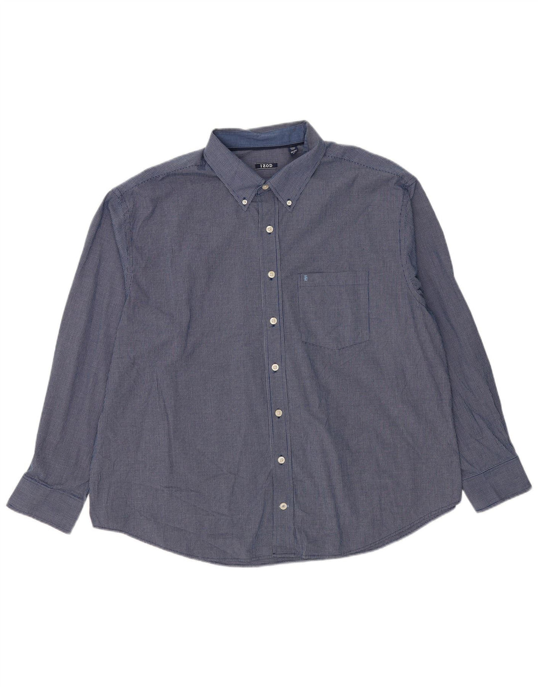 Izod Chemise ample pour homme 2XL en coton à carreaux bleu classique