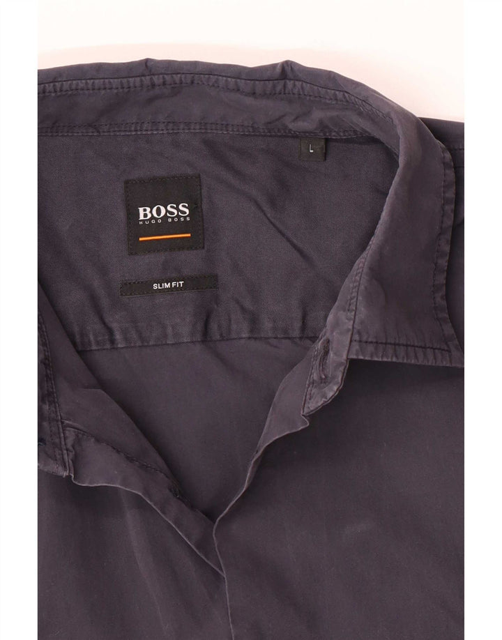 Hugo Boss Chemise Slim Fit Large Bleu Marine Homme