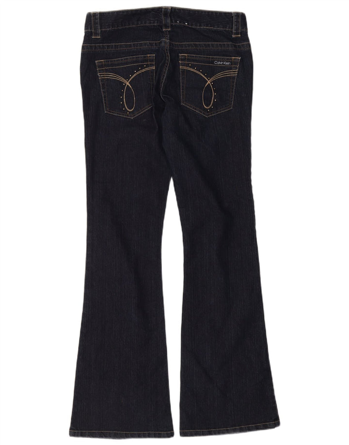 Calvin Klein Jean évasé pour femme US 6 Medium W30 L32 Bleu marine Coton