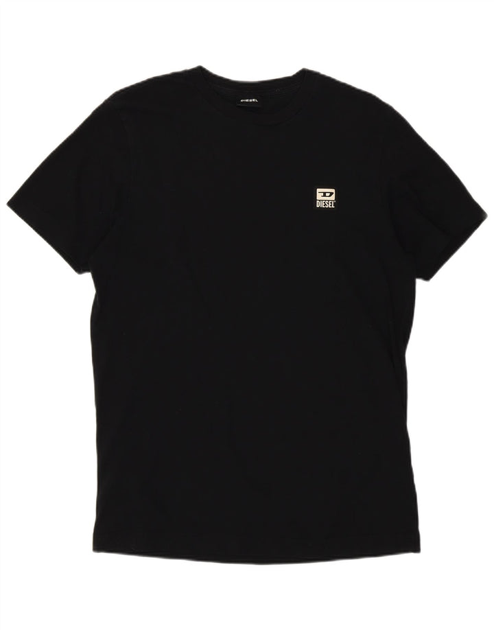 Diesel T-Shirt Femme UK 12 Coton Noir Moyen