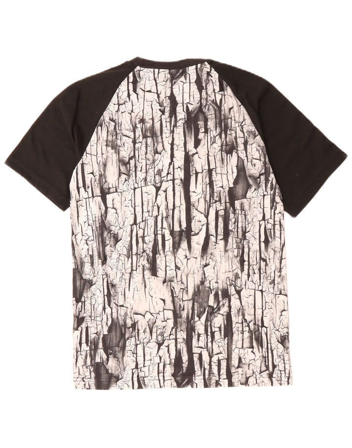 ADIDAS T-shirt graphique à motif abstrait pour hommes XS Noir Polyester
