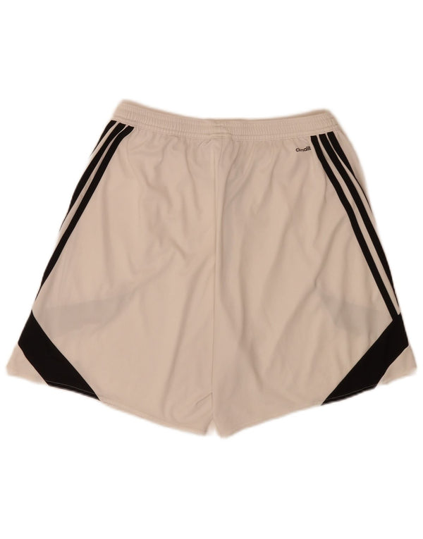 Adidas Short de sport Climalite pour homme, grand, blanc, color block, polyester