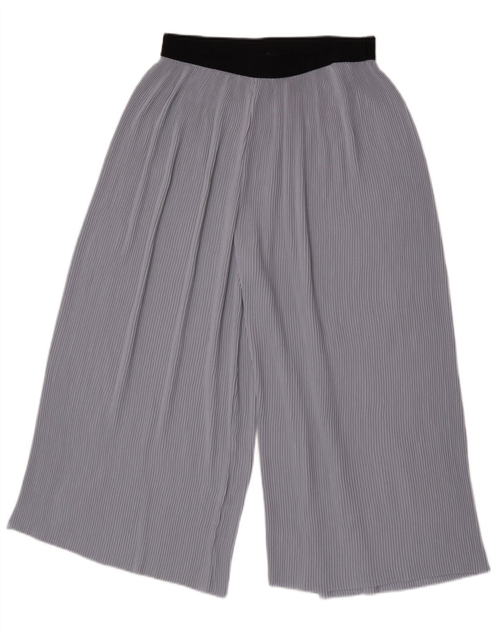 Pantalon Capri Cullotes Femme Zara Medium W28 L21 Bleu Colorblock