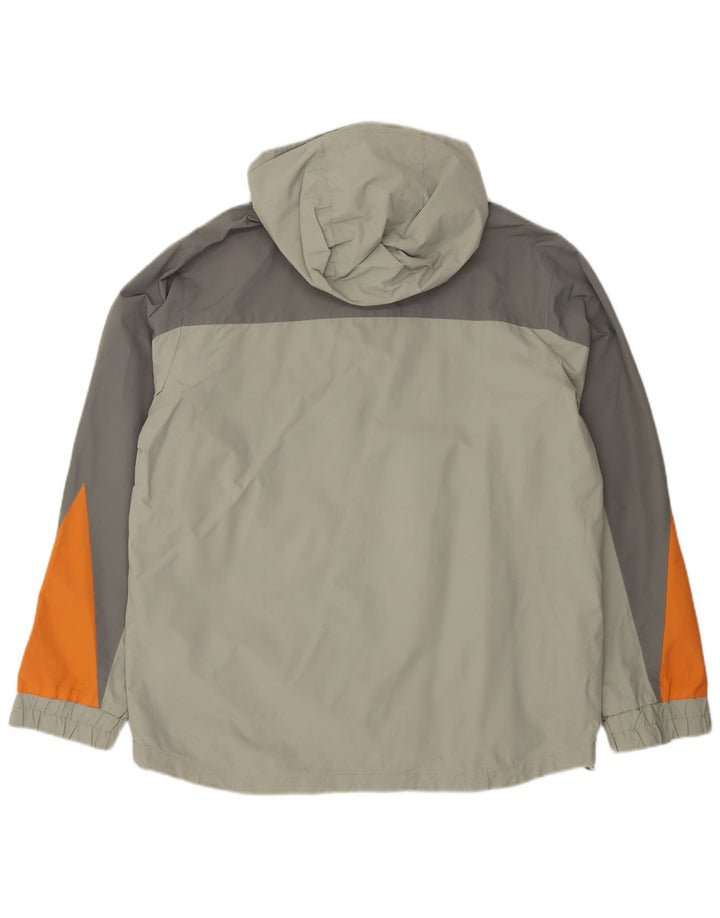 Slam Veste de pluie à capuche pour homme UK 40 Large Gris Colorblock Polyamide