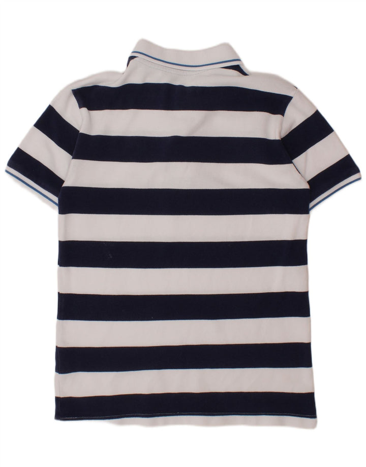 BENETTON Polo Garçon 10-11 ans XL Bleu Marine Rayé Coton