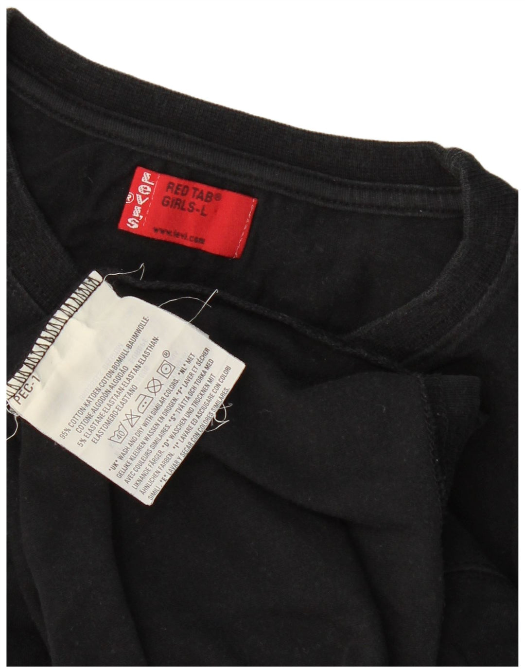 Levi's T-Shirt Fille 11-12 Ans Grand Noir Coton