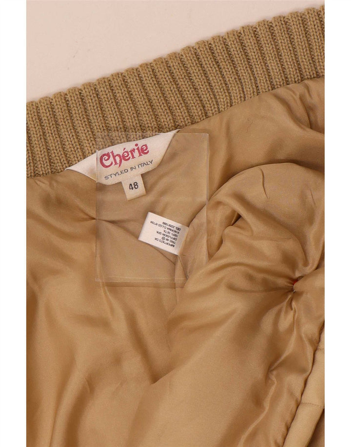 cherie Veste Bomber Femme IT 48 XL Beige Soie