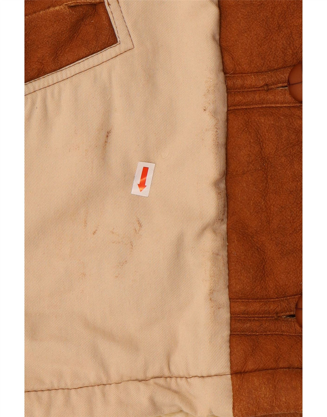 Veste Sherpa surdimensionnée femme vintage UK 18 XL Beige Fair Isle Polyester