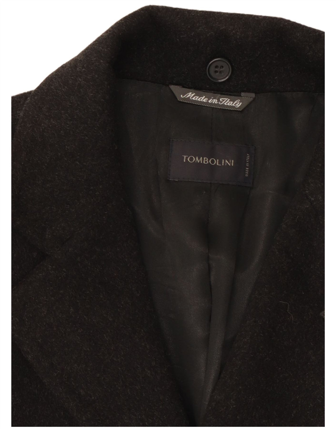 Tombolini Manteau Homme IT 50 Large Gris Laine Classique