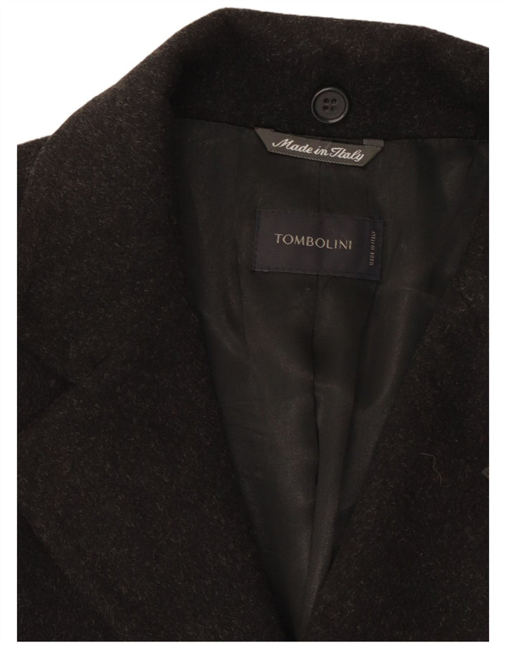 Tombolini Manteau Homme IT 50 Large Gris Laine Classique