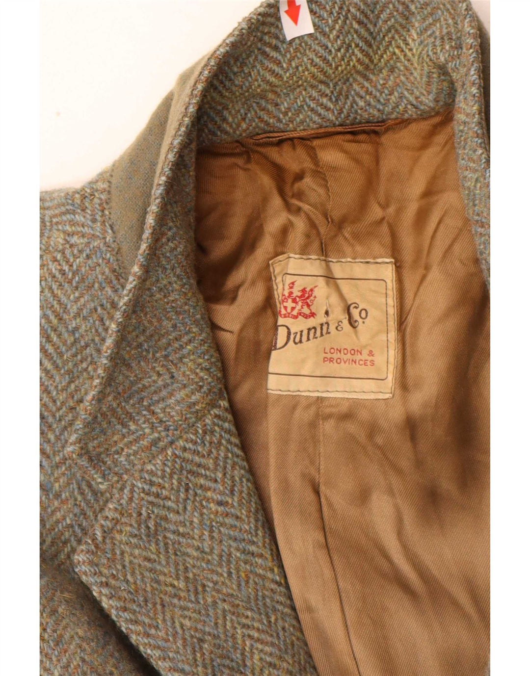Dunn &Co Mens Harris Tweed UK 40 Large Marron Chevrons Laine Classique