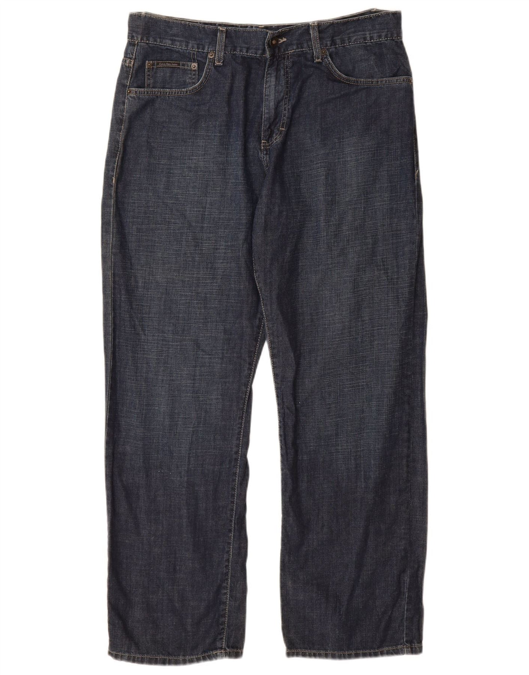 Calvin Klein Jean droit homme W34 L30 bleu marine coton