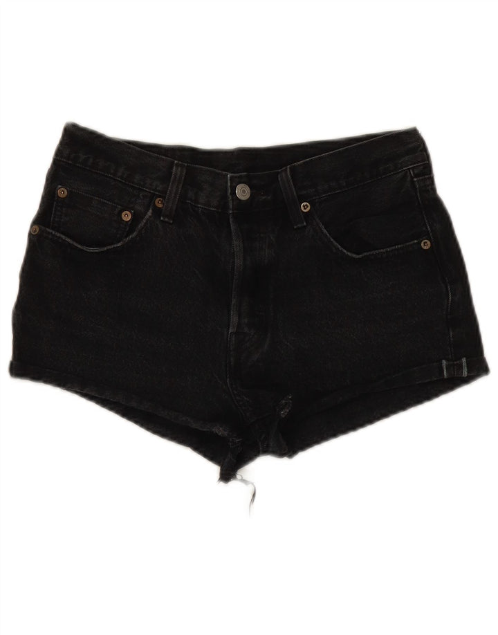 Levi's Short en Jean 501 Femme W27 Small Noir Coton