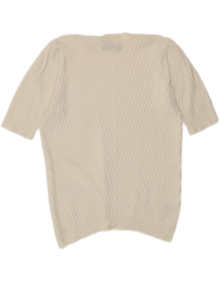 Marks & Spencer Pull col bateau pour femme UK 14 Blanc moyen