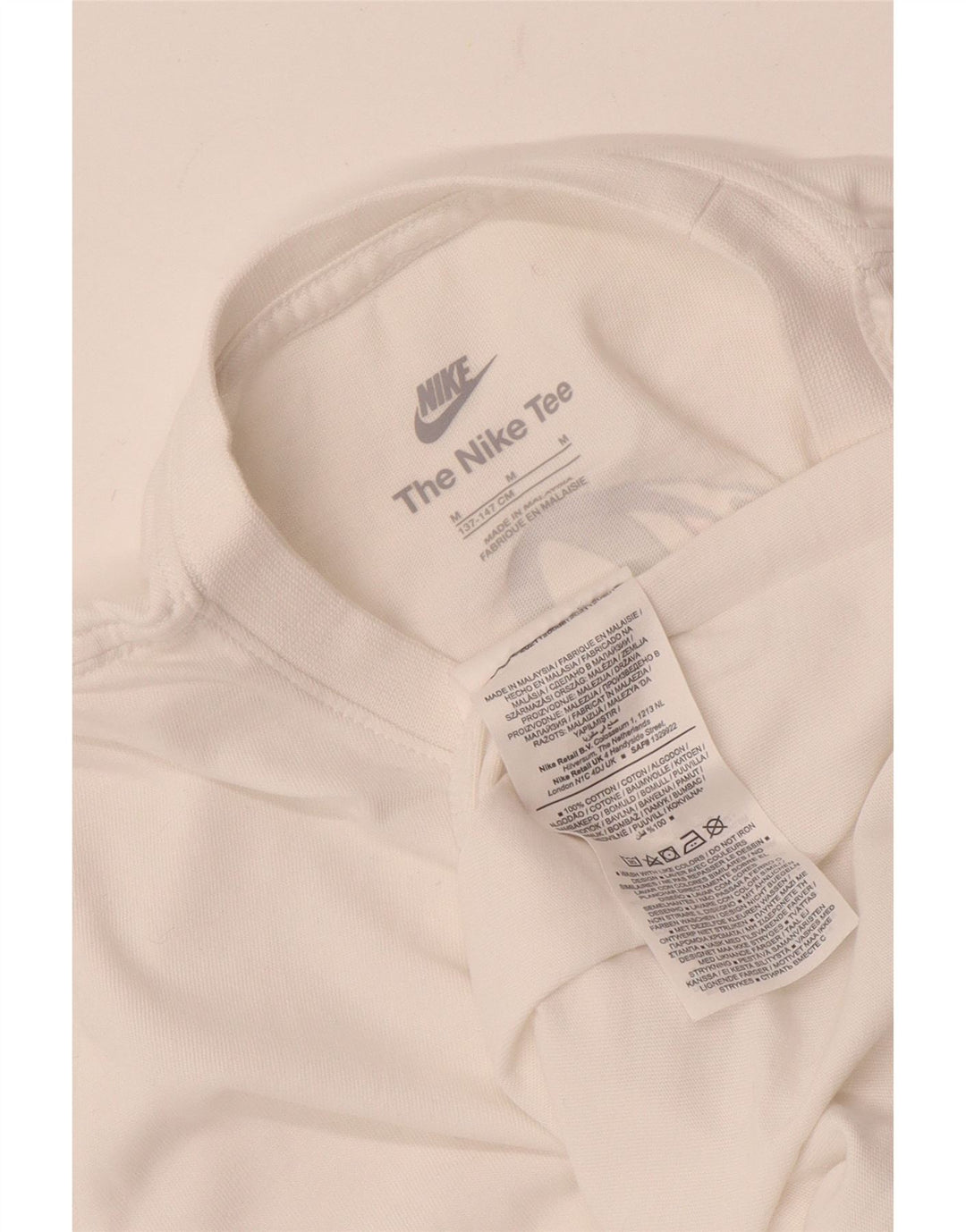Nike Garçon Graphic T-Shirt Top 10-11 ans Coton Blanc Moyen