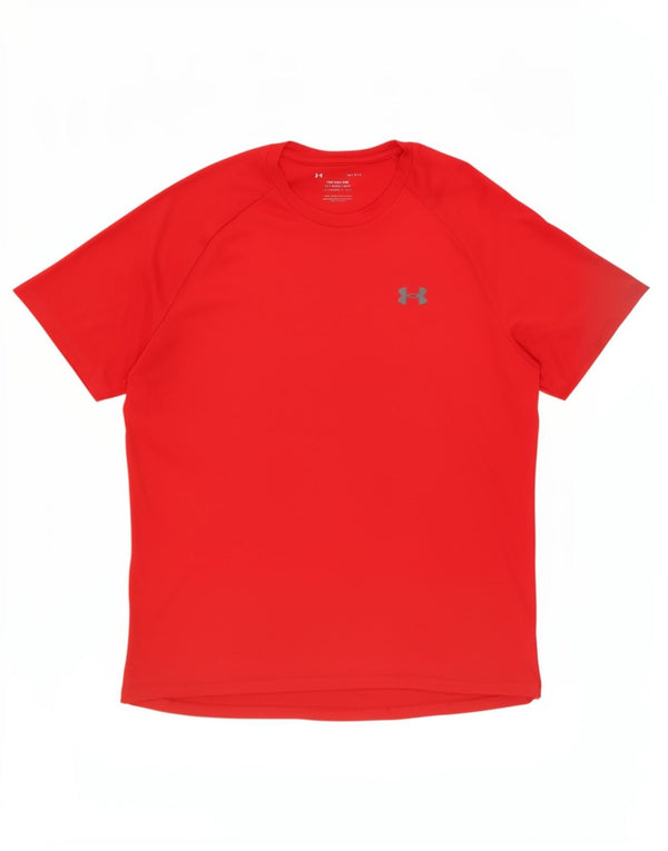 Under Armour T-Shirt Homme Haut Large Rouge Polyester Sports
