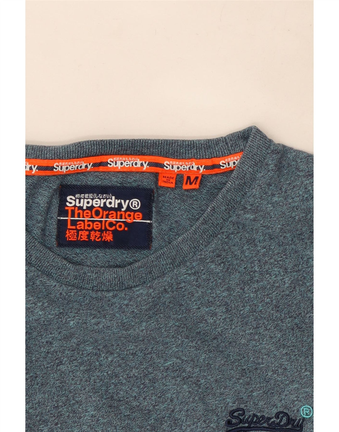 Superdry T-Shirt Homme Bleu Moyen Coton