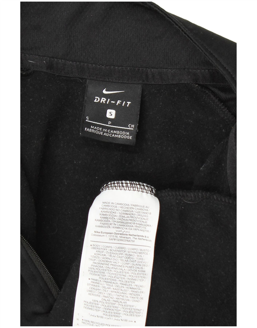 Nike Haut de survêtement Dri Fit Graphic pour homme avec col zippé Noir Taille S