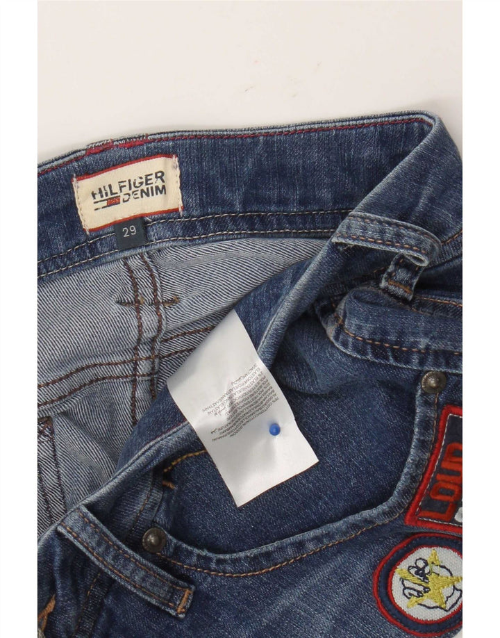 Tommy Hilfiger Short en jean graphique W29 pour femme en coton bleu moyen
