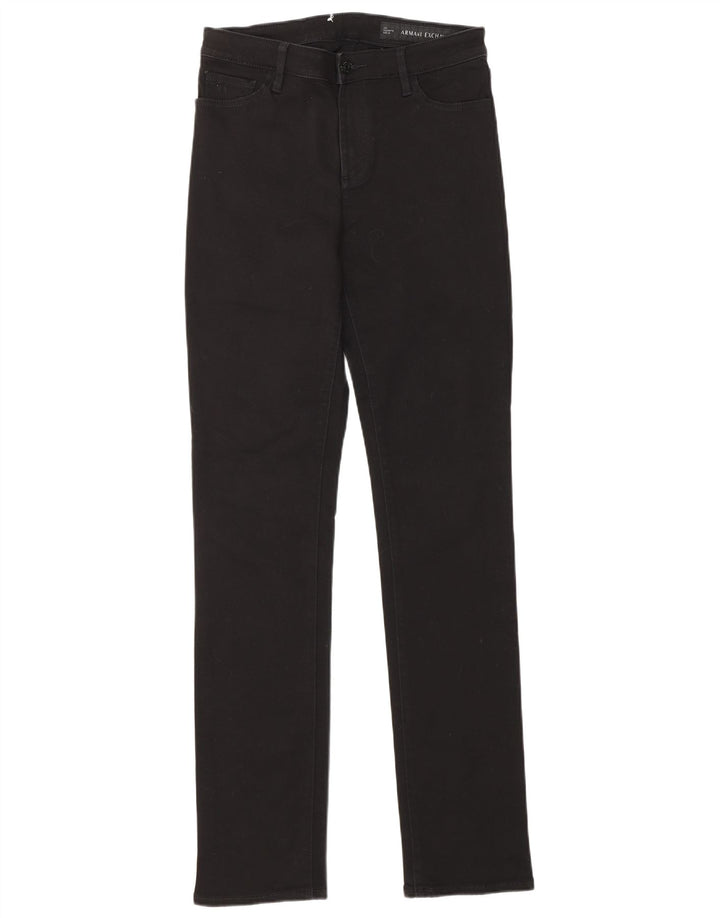 ARMANI EXCHANGE Jean Droit Femme W28 L32 Coton Noir