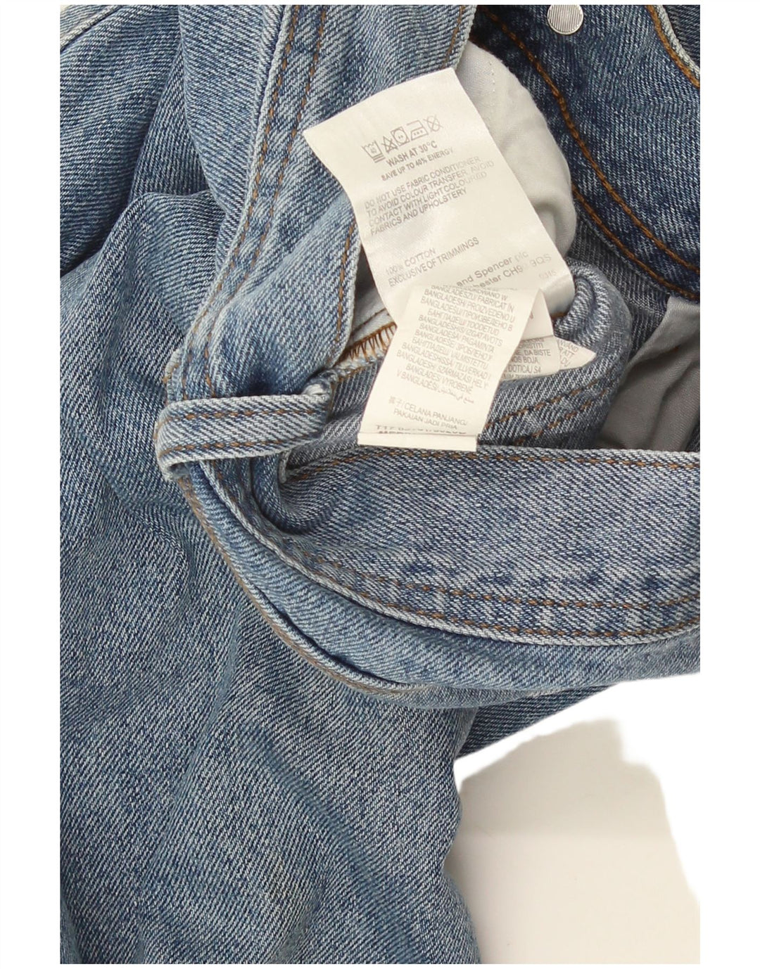 Marks & Spencer Jean droit homme W34 L29 bleu coton